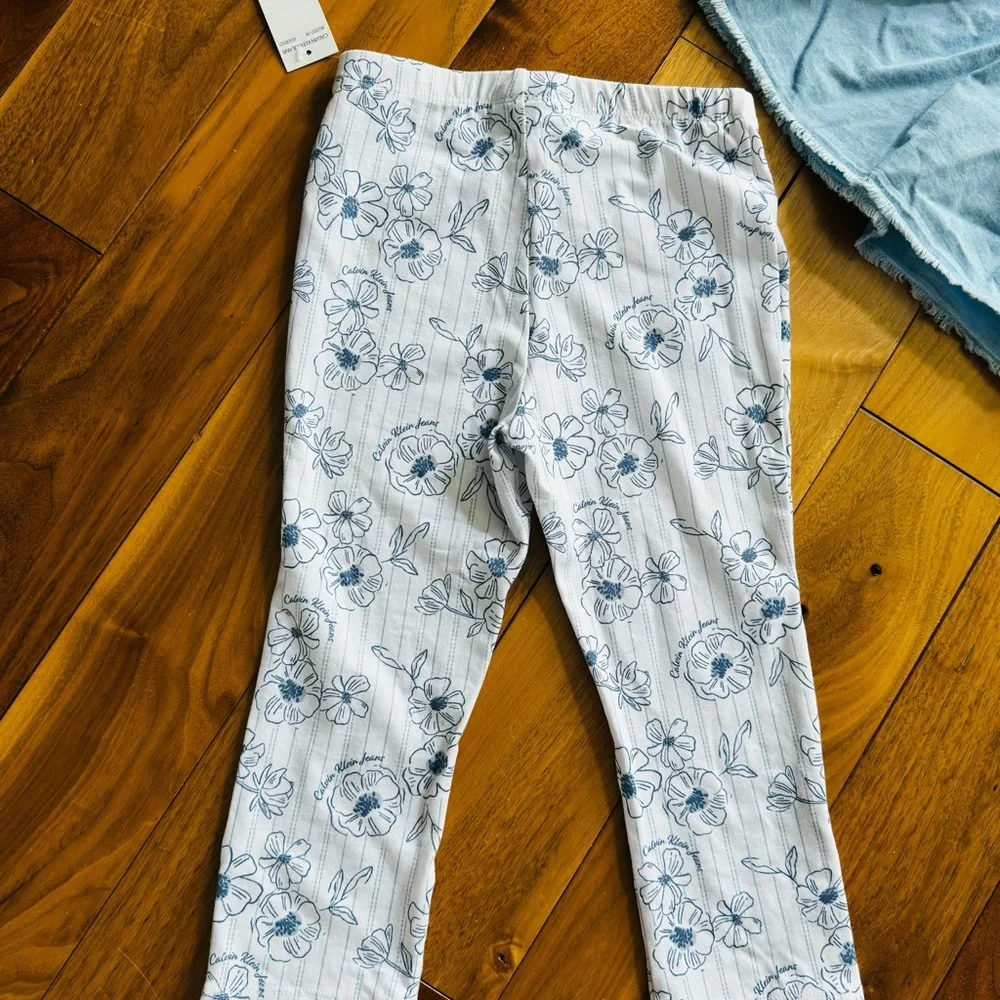 CALVIN KLEIN Girl's Top & Leggings 2-Piece Set Size 6X
